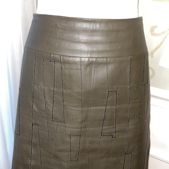 Worth Skirts Worth Genuine Brown Leather Skirt Poshmark